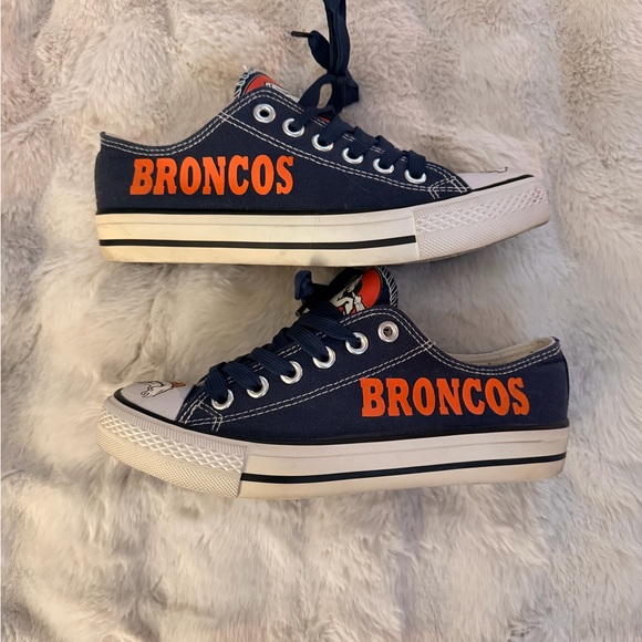 Blue and Orange Denver Broncos Sneakers - Picture 2 of 7